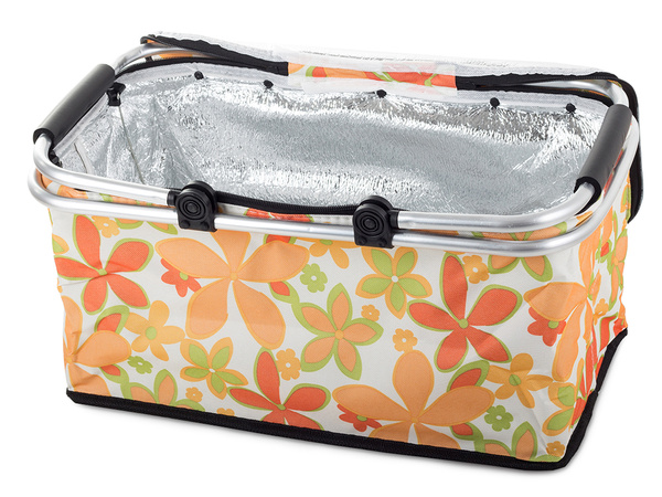 Thermal folding picnic basket insulating shopping basket