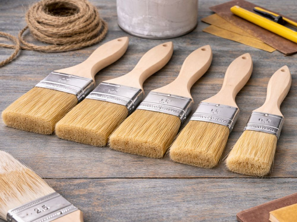 FLACHE MALERPINSEL-SET 5 STÜCK SET ZUM STREICHEN VON WÄNDEN