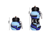 Foldable sports water bottle silicone sports bottle with spout mouthpiece 500