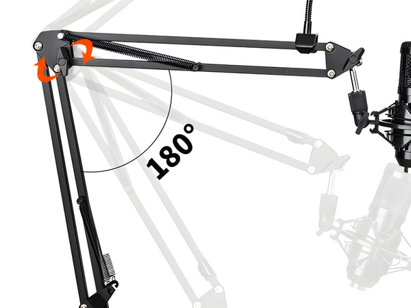 Micrófono de estudio xlr capacitivo juego de soporte pop filtro cardioidal