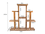 Flower pot high standing wooden flower bed 3 tier bookcase