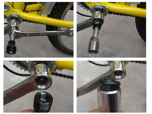 Štvorcový kľúč na sťahovanie kľuky bicykla