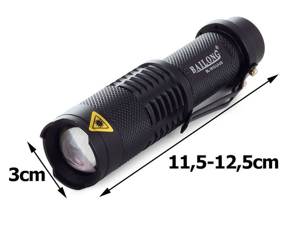 Bailong tactical led torch cree zoom xm-l3-u3