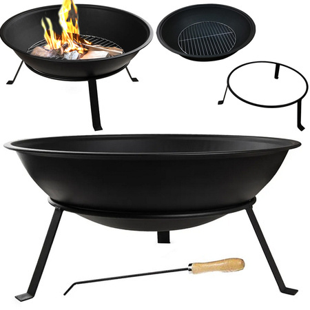 Gartenherd grosser schürhakenständer grill grillfeuer 55 kessel