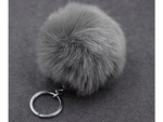 Raktų žiedas pakabukas krepšys pomponas kailio tinsel rankinės