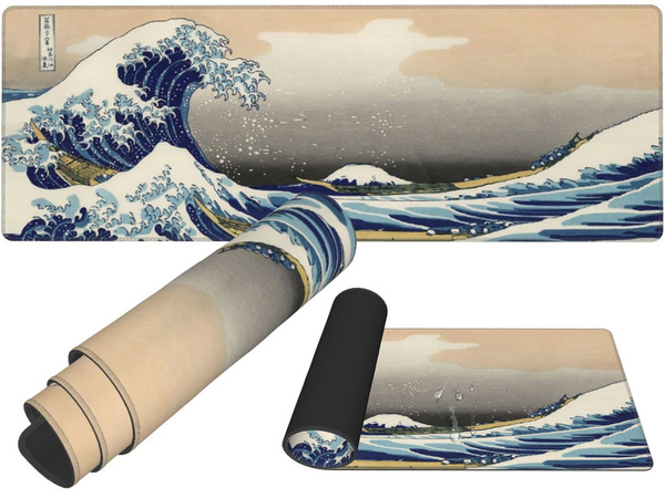 Nagy billentyűzet egérpad irodai íróasztalra 90x40 nagy hullám