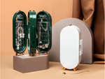 Organizador de joyas cofre plegable expositor espejo soporte blanco