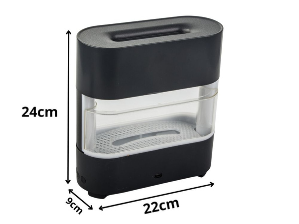 Légnedvesítő led kandalló lánghatással, aromaterápiával, usb távirányítóval