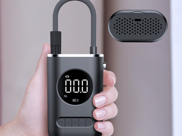 Bomba de bateria para bicicleta coche compresor electrico 10 bar lcd