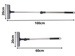 Nettoyeur de vitres racloir avec éponge télescopique manche pour vitres miroirs sols