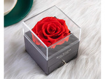 Rosa eterna en caja caja de regalo joyería collar cajón