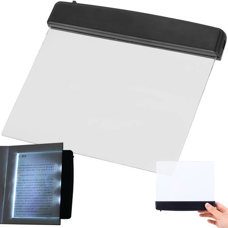 Book reading light at night backlight panel led page portable