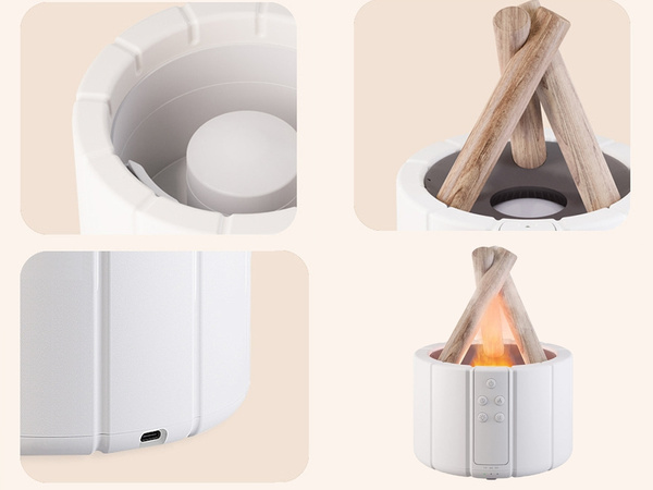 Air humidifier usb diffuser led rgb fireplace aroma mist fire