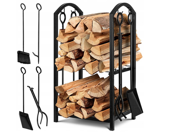 Stojan na palivové dřevo příslušenství pro palivové dřevo příslušenství zametač pohrabáčů
