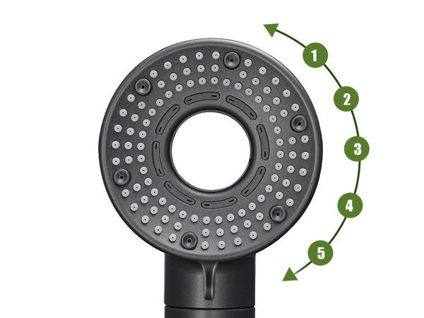 Pomme de douche 5 modes avec filtre remplaçable fonction stop économique