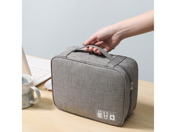 Bolsa organizadora de viaje para cargadores y cables
