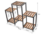 Jardinera alta jardinera de madera estanteria de 3 niveles