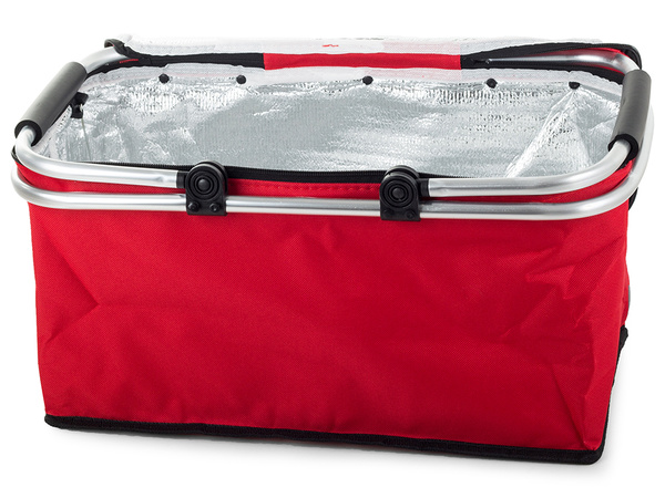 Thermal folding picnic basket insulating shopping basket