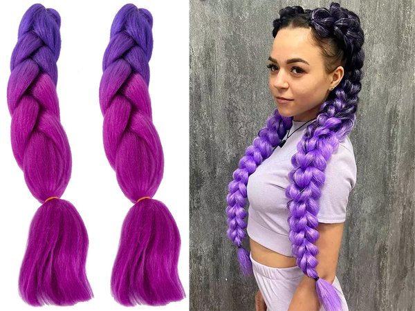 Pelo sintético para trenzas ombre de color