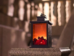 Farol decorativo led chimenea movible llama lampara electrica pilas