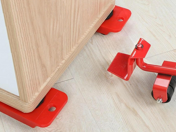 BALDŲ TRANSPORTO PAKĖLIMO RINKINYS iki 150 kg 4 x ROLERIAI