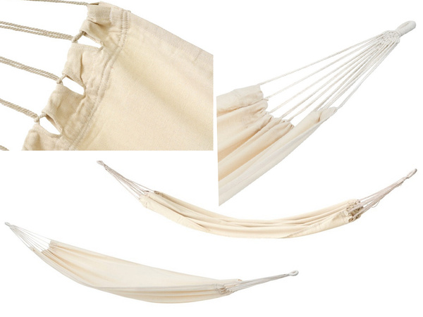 Single-space material hammak 200x80 cover boho bolso con cuerdasha