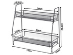 Estante de cocina organizador de cocina de pie especiero loft de dos niveles