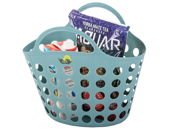 Cesta de la compra práctica para setas verduras fruta asas para picnic