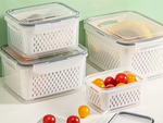 Recipientes de cocina para alimentos con cesta recipiente con junta 4 unidades