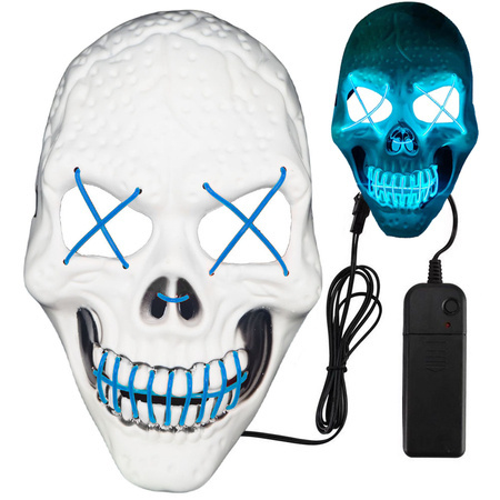 Masque crâne led halloween led lumineux party