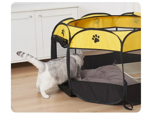 Corral plegable para perros cama para gatos jaula grande perrera ligera