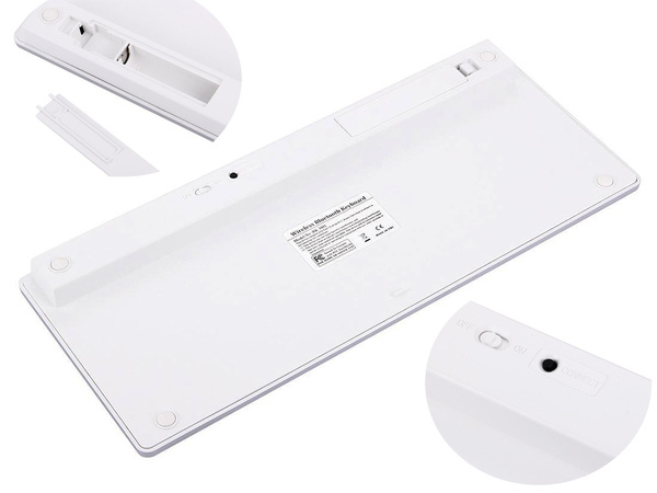 Bezvadu bluetooth tastatūra datoram ipad mac maza, plāna, zema profila