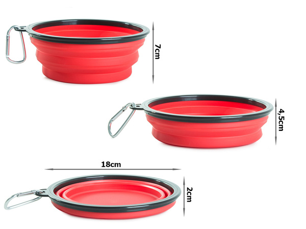Coupe pliante en silicone pour chiens en voyage 800ml
