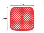 Air fryer's coast coupon, silikon 21 cm quadratisch