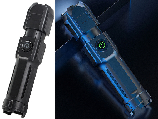 Torche led tactique rechargeable zoom xpe led militaire forte police