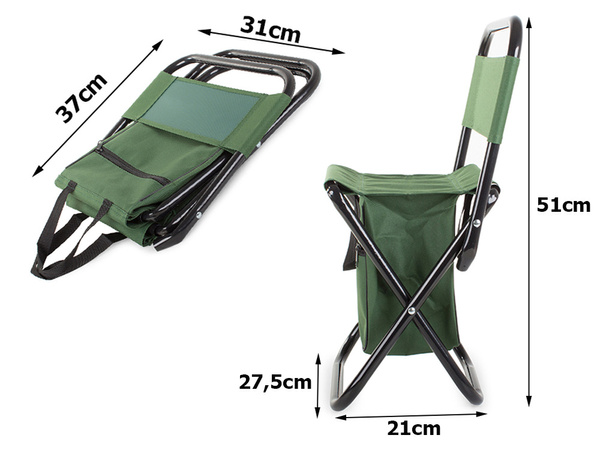 Silla de pesca turística bolsa plegable