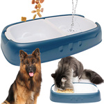 Comedero doble para perro gato comedero y bebedero extraible plástico grande
