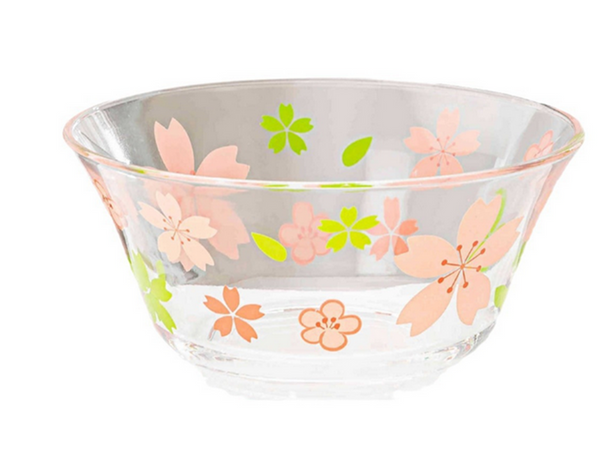 Dinner set: bowls, mugs, cups, salad bowls, glass, floral pattern, 6 pieces