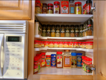 Bin organiser kitchen cupboard shelf