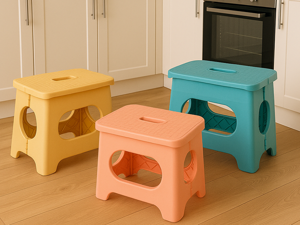 Tabouret pliant en plastique tabouret de cuisine repose-pieds pratique résistant