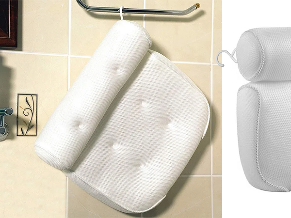 Coussin de bain avec ventouses appui-tête home spa crochet doux