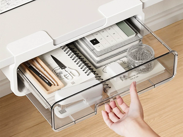 Schublade unter der arbeitsplatte schreibtisch regal ausziehbarer behälter organisator griff