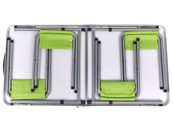 Kokkupandav matkalaud turismilaud koos 4 tooliga aialaua komplektiga