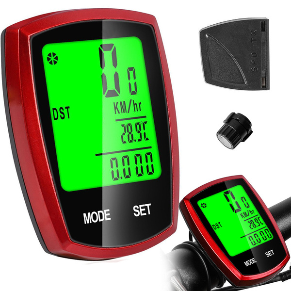 Wireless bike counter lcd speedometer