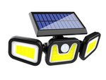 Lámpara solar con sensor de movimiento crepuscular 171 led panel separado jardín