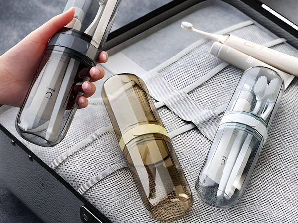 Etui contenedor para cepillo de dientes y pastilla de dientes turístico de viaje estuche