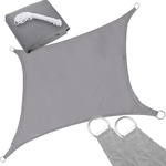 Vela de sombra impermeable de jardín 3x2m gris rectángulo toldo