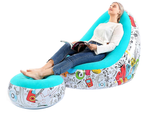 Vrtni fotelj lounger napihljiv plaža pouf podnožje udobno