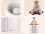 Humidificador de aire usb difusor led rgb chimenea aroma niebla fuego
