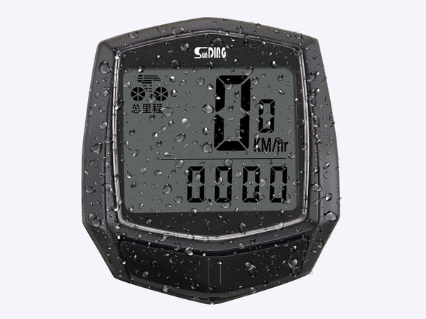 Vodotesný tachometer na bicykli s lcd displejom